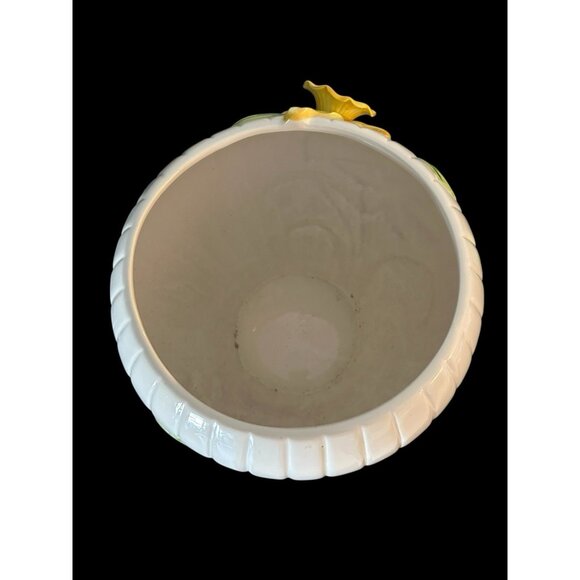 Fitz And Floyd 3D Daffodil Cache Pot Planter Vintage EUC 1990 Japan Large 9.5x10 - Picture 5 of 14
